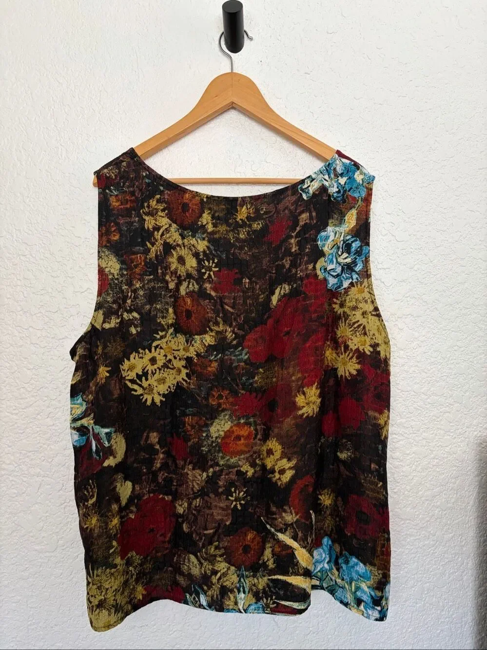 Citron Santa Monica 100% Silk Floral Two-Piece Tunic Jacket & Shell Set 3X